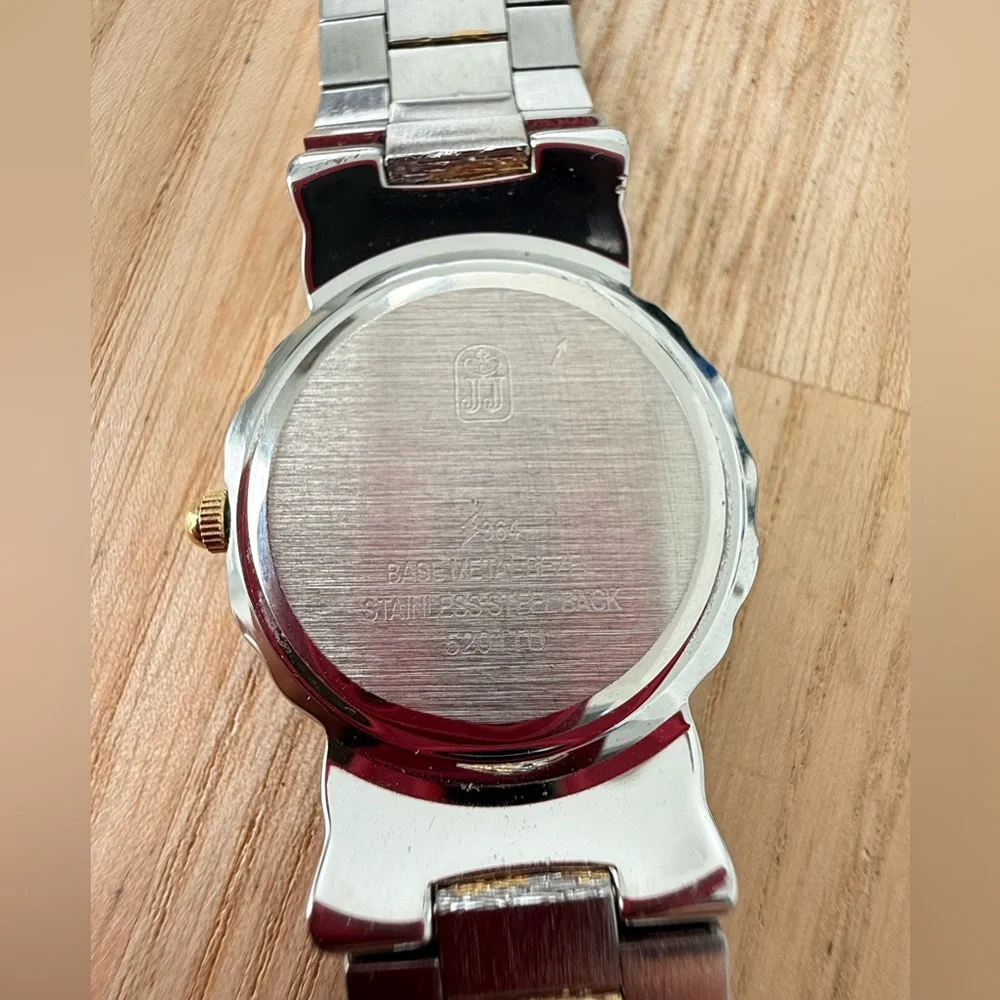 Jules Jurgensen ladies blue dial diamond to tone watch NEW BATTERY